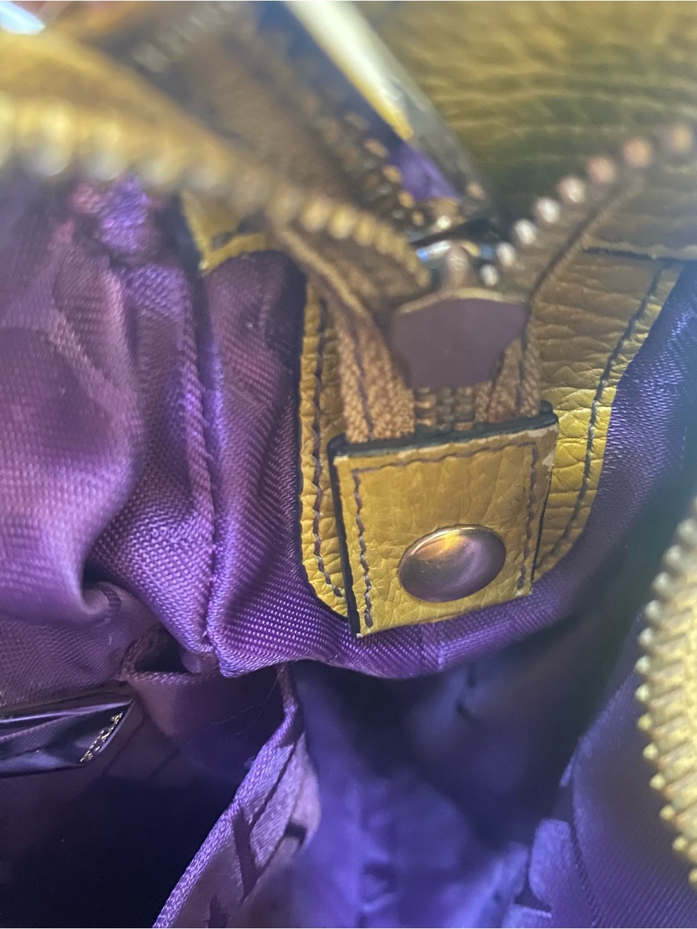 Furla Mustard Yellow Leather Hobo Shoulder Bag - Picture 7 of 13